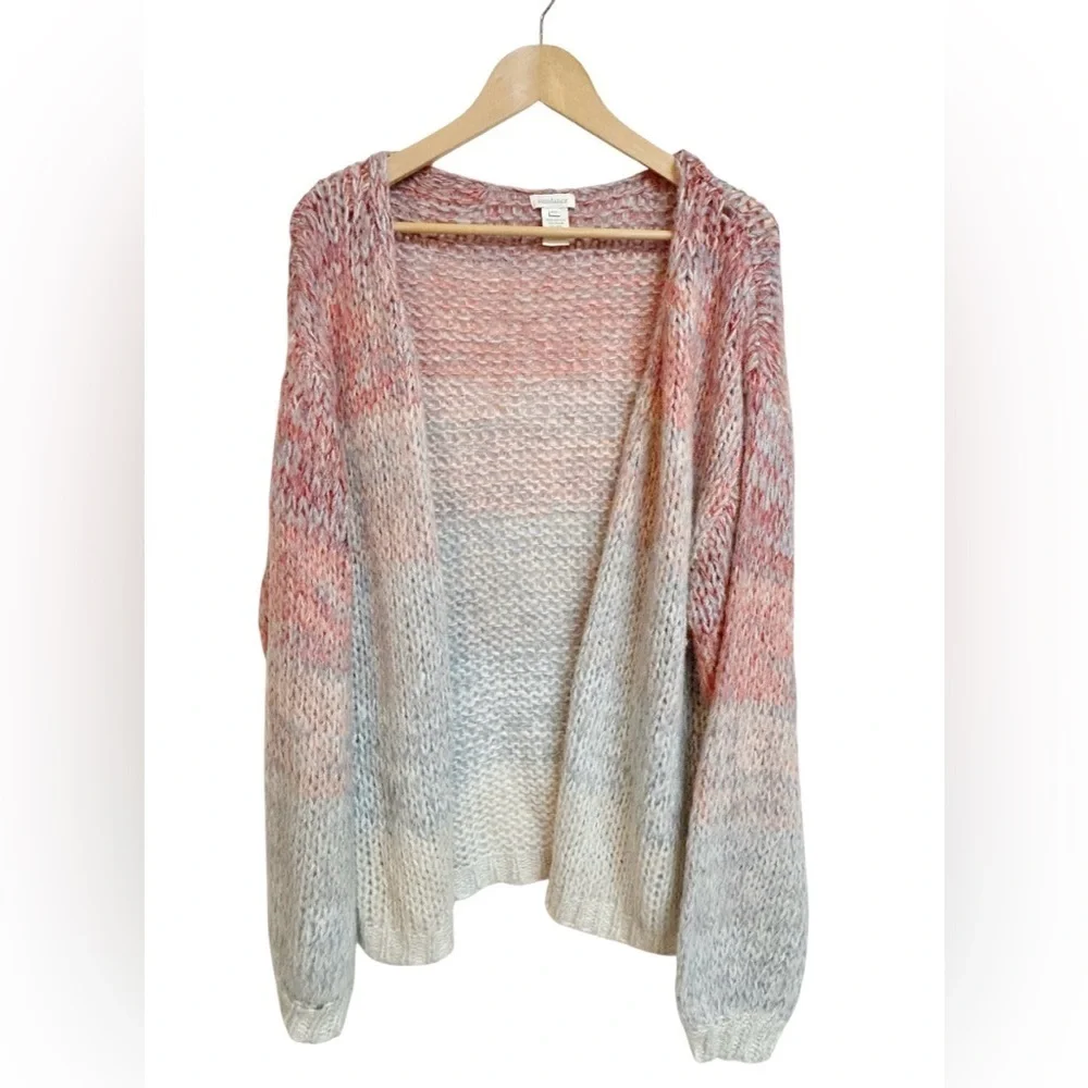 Sundance Ombre Wool Blend Knit Chunky Boho Hippie Open Front Cardigan Size M/L - Picture 2 of 7